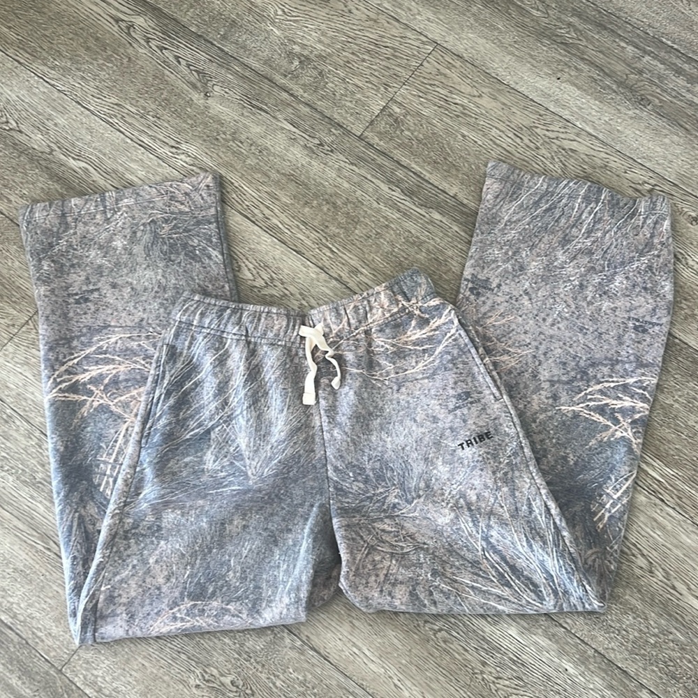 Tribe Kelley Brushed Camo wide leg sweats! NEW